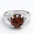 Anello in argento con Ossidiana Mogano
