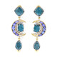 Boucles d'oreilles en argent et Kyanite bleu pétrole (Gems en Vogue)
