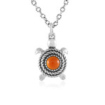 Roter Onyx-Silberhalskette (Desert Chic)