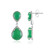 Smaragdfarbener Beryll-Silberohrringe