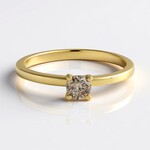 Anello in argento con Diamante Cioccolato I2