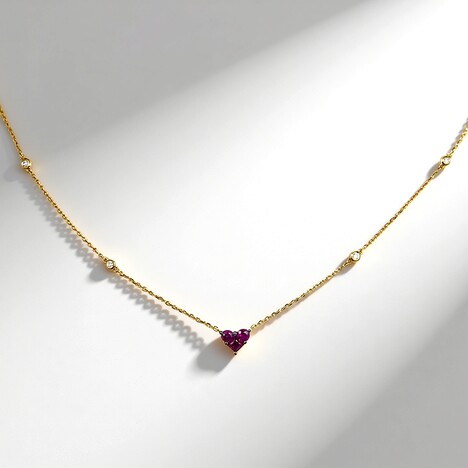 Collana in oro con Rubino Mozambico (CIRARI)