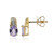 Boucles d'oreilles en or et Tanzanite parme