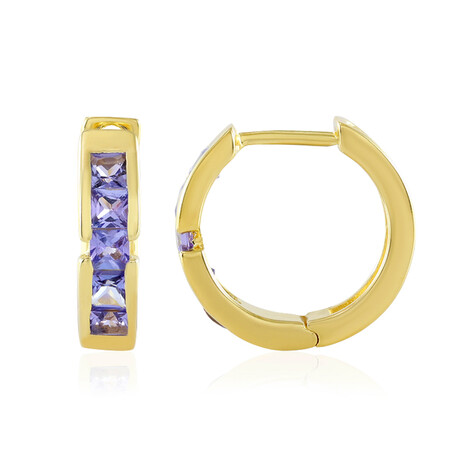 Tansanit-Silberohrringe