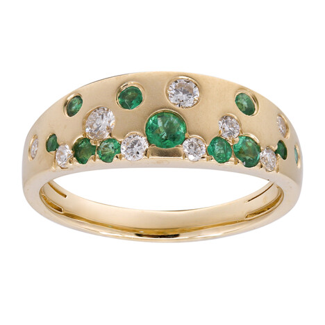 Anillo en oro con Esmeralda de Zambia AAA (CIRARI)