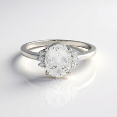 Anello in argento con Topazio Bianco