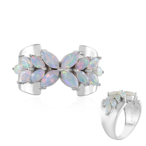 Zilveren ring met AAA Welo-opalen (de Melo Essence)