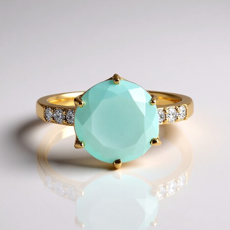 Bague en or et Opale Paraïba (AMAYANI)