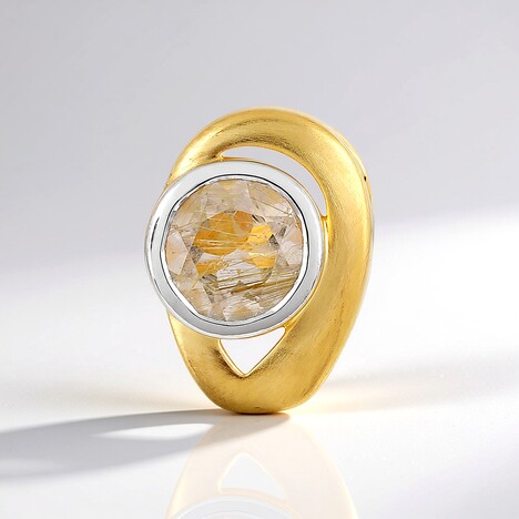 Ciondolo in argento con Quarzo Rutilato (MONOSONO COLLECTION)