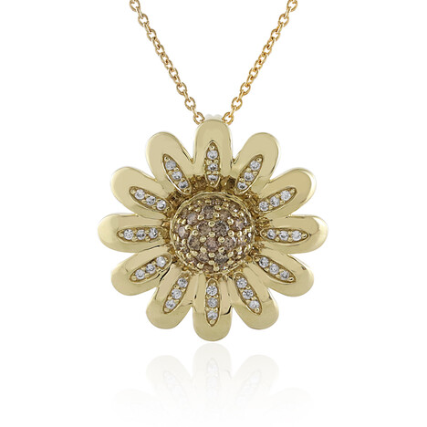 I2 Champagner-Brillant-Goldhalskette (de Melo)