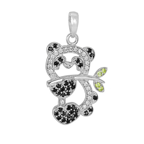 Schwarzer Spinell-Silberanhänger