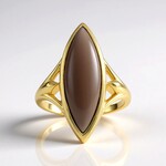 Anello in argento con Quarzo Fumè