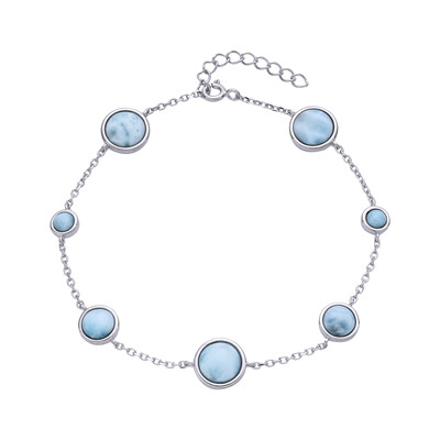 Larimar-Silberarmband