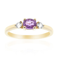 Anello in oro con Zaffiro Ceylon Porpora