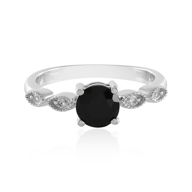 Schwarzer Onyx-Silberring