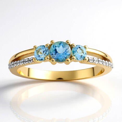 Anello in oro con Acquamarina Santa Maria