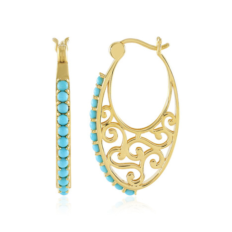 Sleeping Beauty Turquoise Silver Earrings