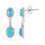 Boucles d'oreilles en argent et Opale bleue d'Éthiopie