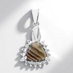 Ciondolo in argento con Agata Botswana