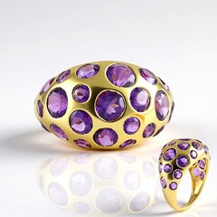 Anello in argento con Ametista Zambiana (de Melo Essence)