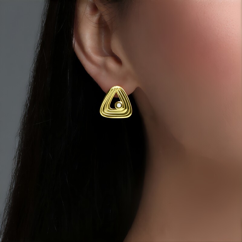 Boucles d'oreilles en argent et Diamant I1 (G) (Annette)