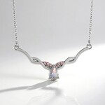 Collana in argento con Labradorite rosa Maniry