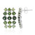 Zilveren oorbellen met groene toermalijnen