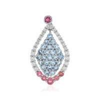 Ciondolo in argento con Tormalina Rosa Nigeriana (Adela Silber)