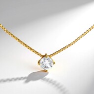 Collar en plata con Topacio blanco