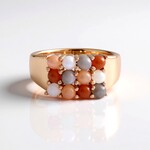 Anello in argento con Pietra di Luna Bianca (KM by Juwelo)
