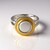 Anello in argento con Quarzo Neve (MONOSONO COLLECTION)
