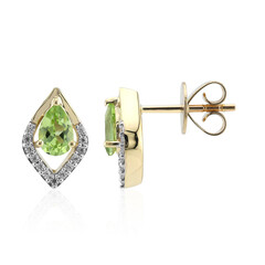 Pendientes en oro con Peridoto de Wagogo