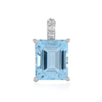 Colgante en plata con Topacio azul cielo