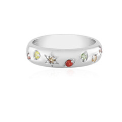 Zilveren ring met saffieren