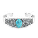 Kingman Blue Mojave Turquoise Silver Bangle (Faszination Türkis)