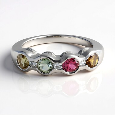 Anillo en plata con Turmalina