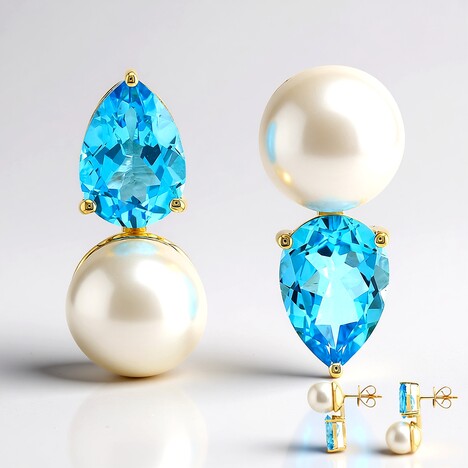 Orecchini in oro con Topazio Marambaia (Michelle Albala)