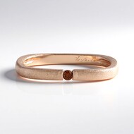 Anello in argento con Diamante Rosso I2 (de Melo)
