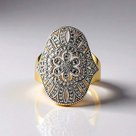 Anello in argento con Diamante Cioccolato I3