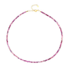 Pink Sapphire Silver Necklace