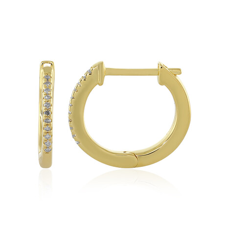 Pendientes en plata con Diamante I4 (J)