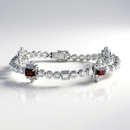 Indischer Granat-Silberarmband (Dallas Prince Designs)