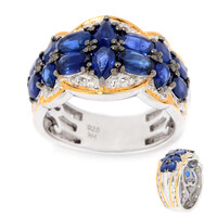 Zilveren ring met blauwe saffieren (Gems en Vogue)