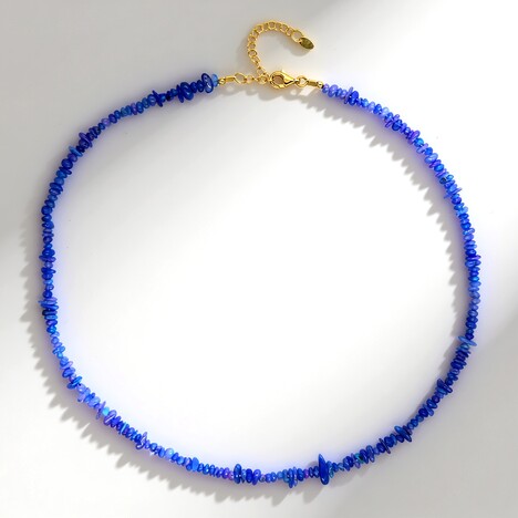 Collana in argento con Opale Lavanda dell'Etiopia
