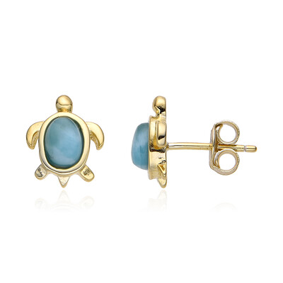Larimar-Silberohrringe