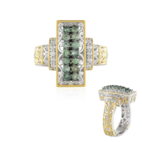 Zilveren ring met Braziliaanse alexandrieten (Gems en Vogue)