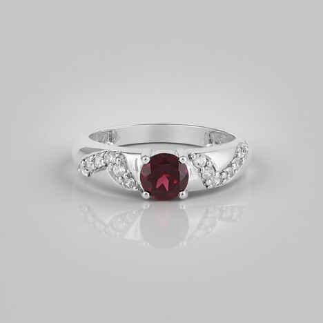 Anello in argento con Rodolite Lampone