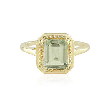 Grüner Amethyst-Silberring