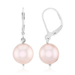 Orecchini in argento con Perla Ming Porpora (TPC)