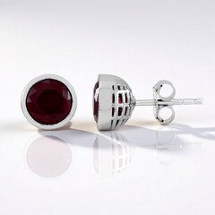Pendientes en plata con Rubí de Madagascar